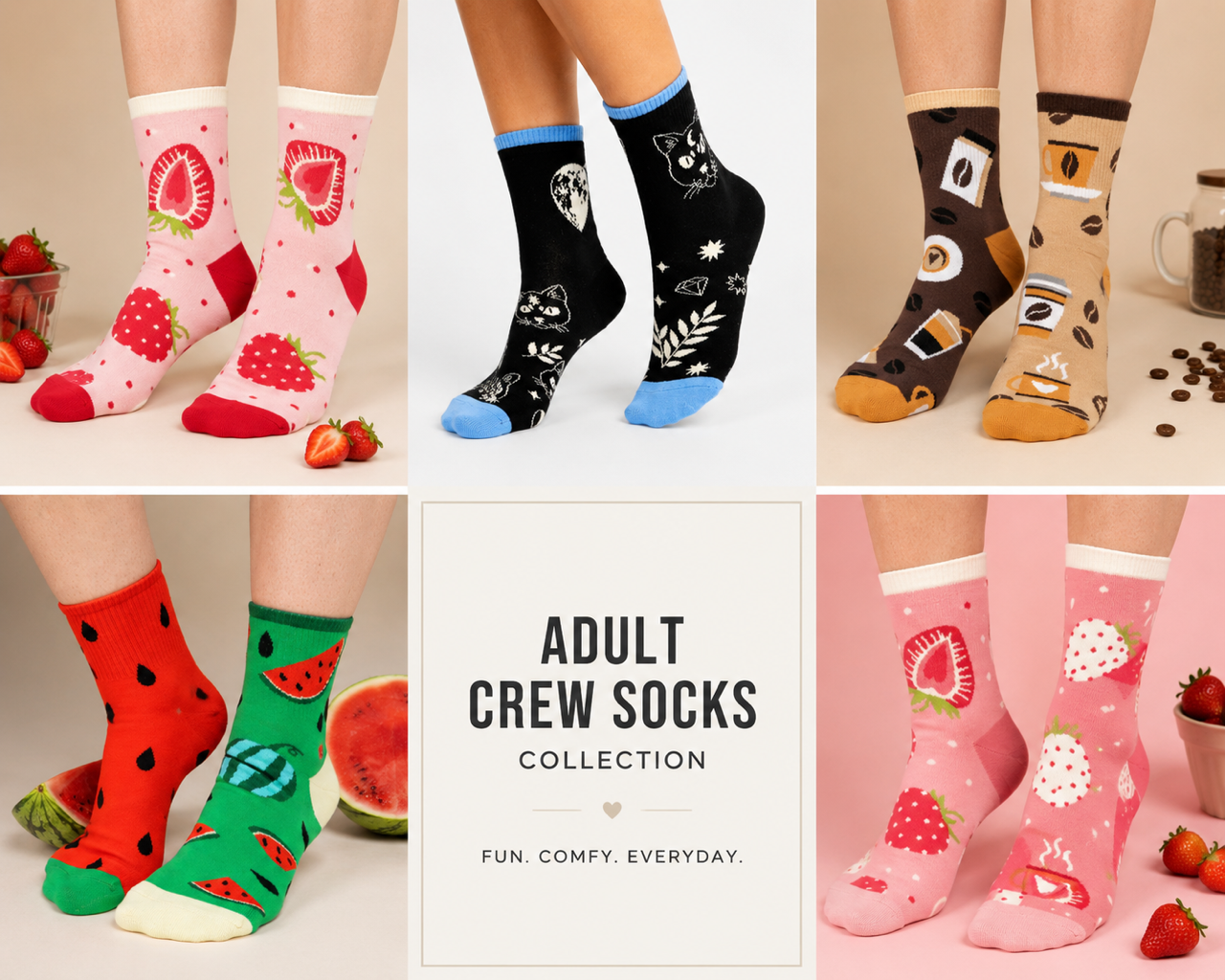 Adults Crew Socks