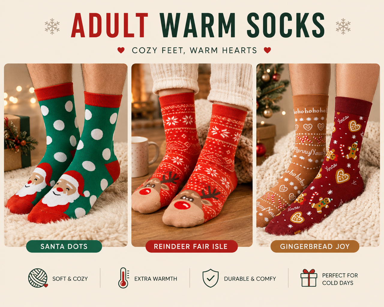 Adults Warm Socks