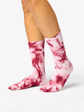 Burgundy Tie-Dye Socks- Stylish Casual Design