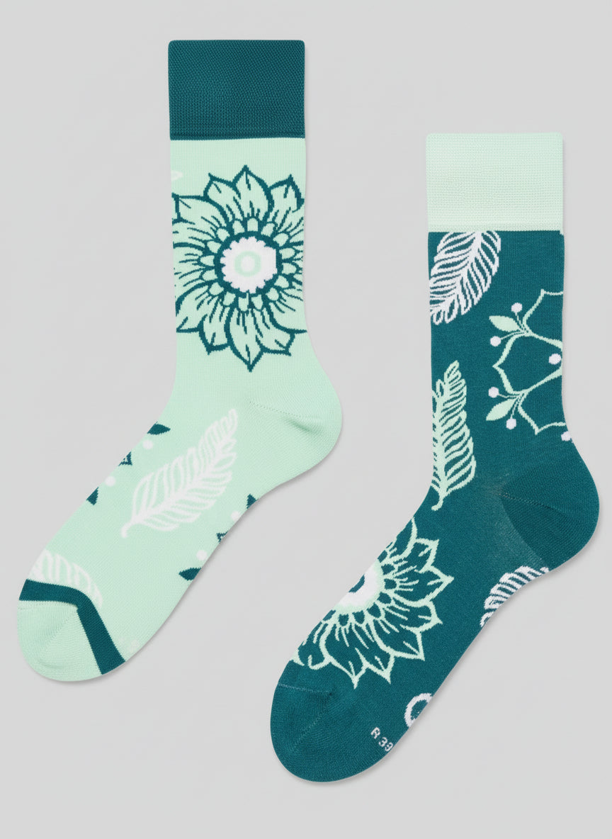 Mandala & Leaves Adult Regular Socks
