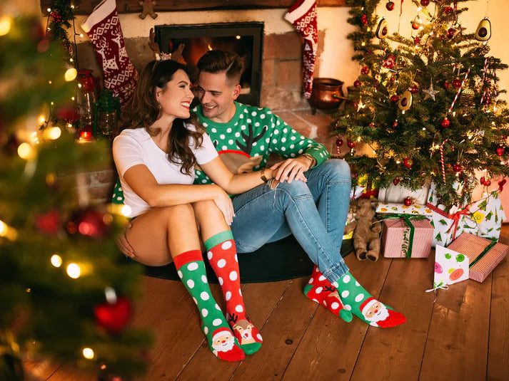 Santa & Rudolph Adult Warm Socks