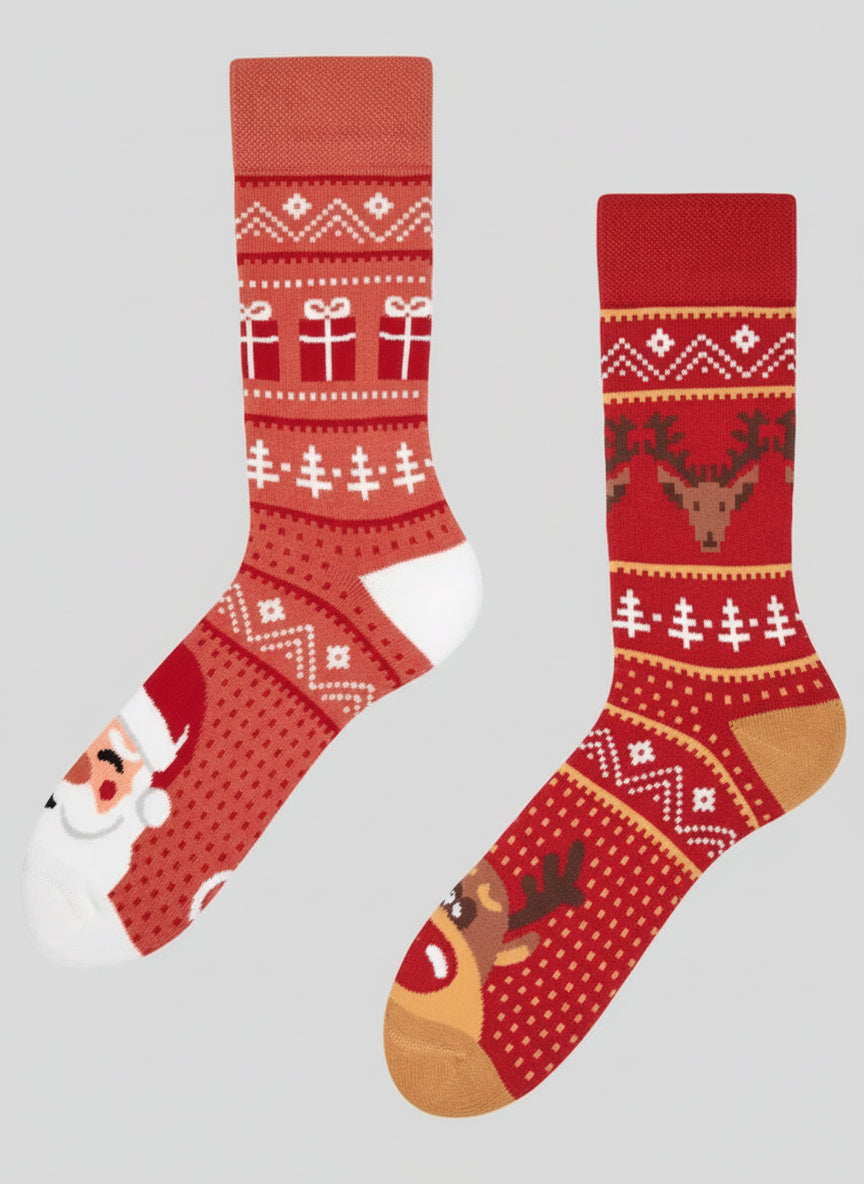Santa`s Reindeers Adult Warm Socks