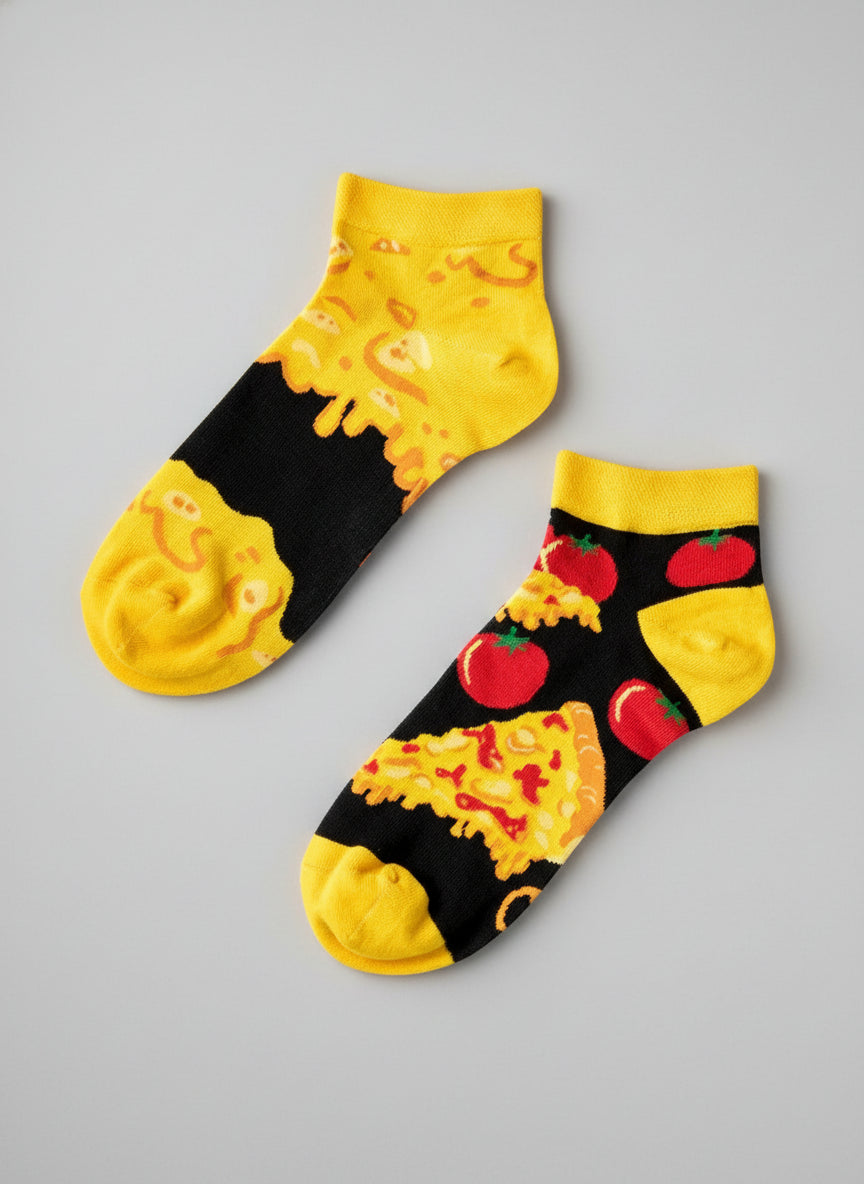 Cheese Pizza Ankle Socks