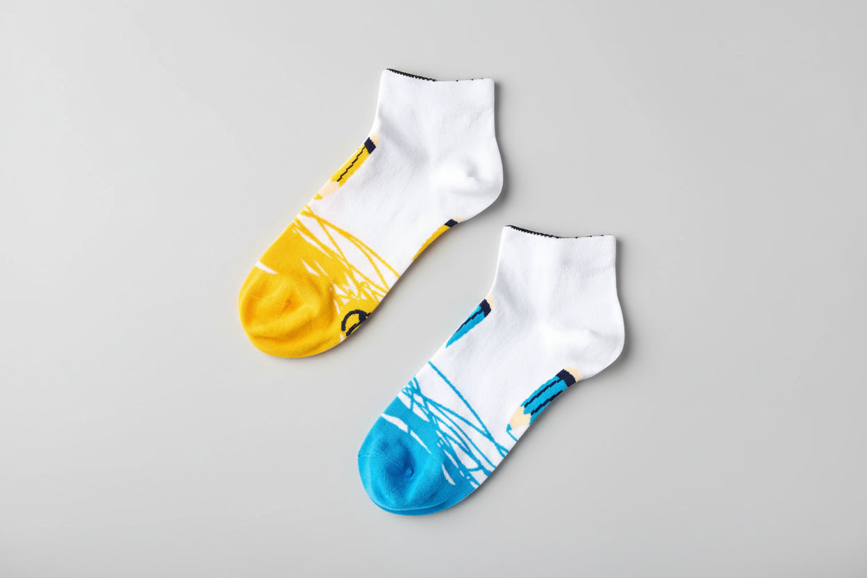 Colourful Pencils Ankle Socks