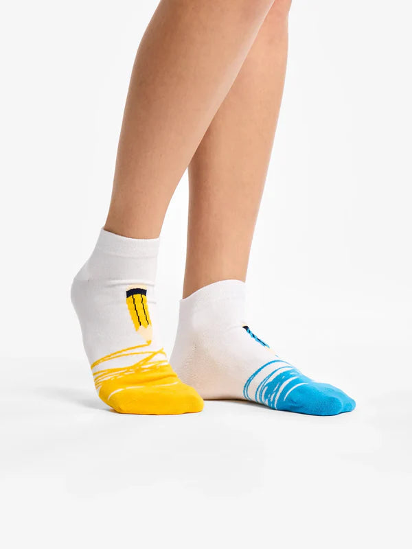 Colourful Pencils Ankle Socks