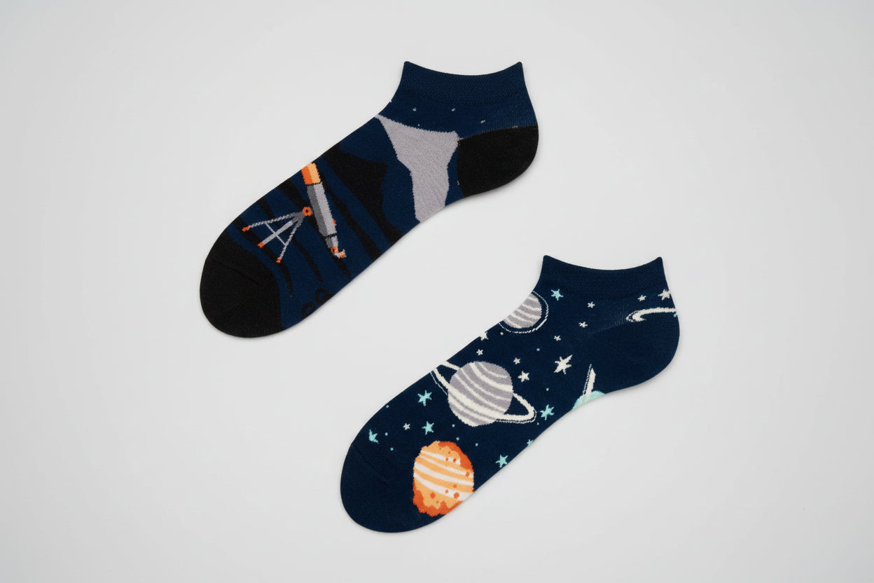 Cosmos Ankle Socks- Space & Planet Design