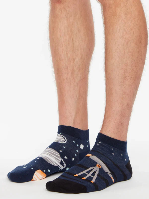 Cosmos Ankle Socks- Space & Planet Design