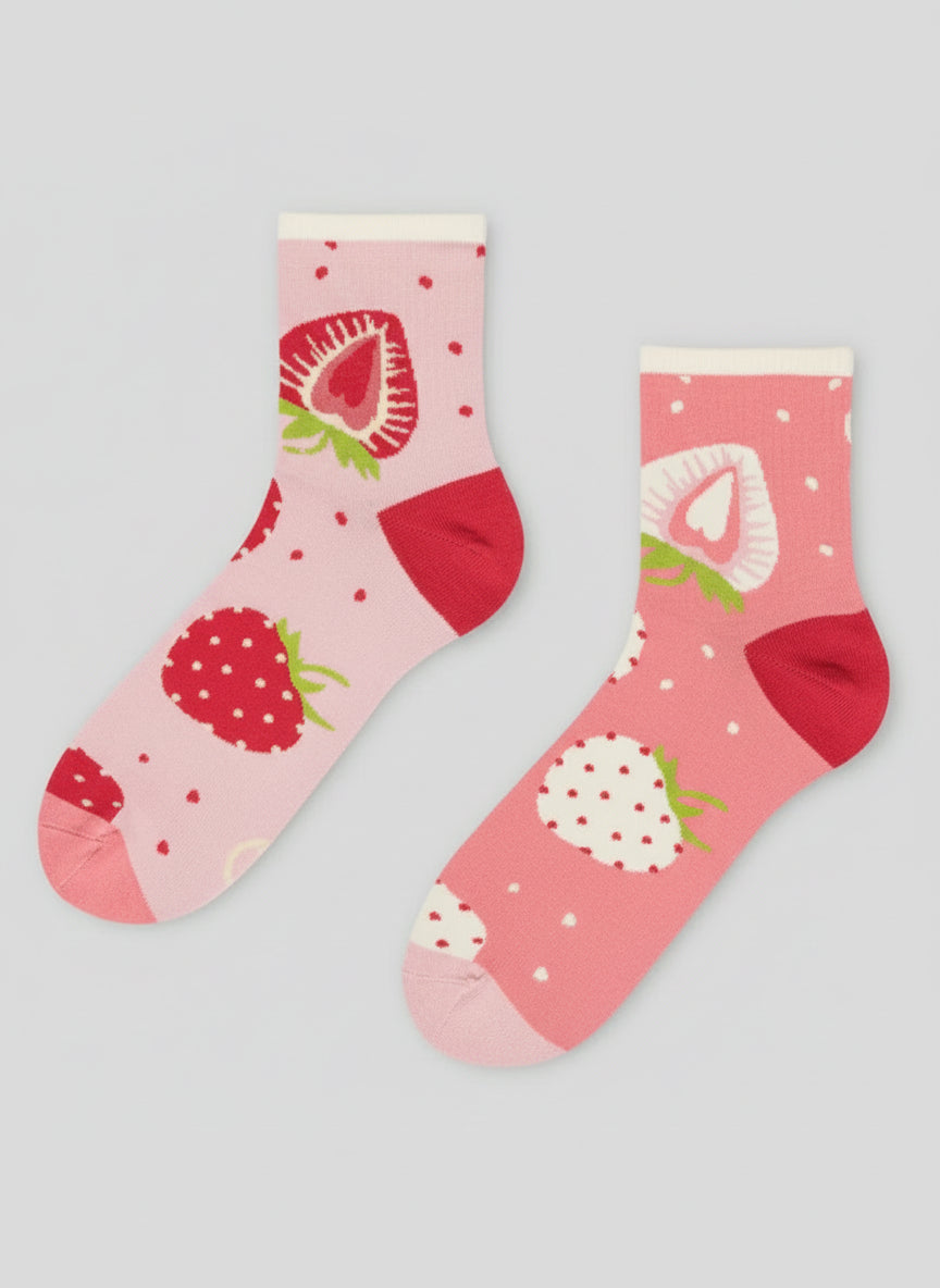 Sweet Strawberries Crew Socks