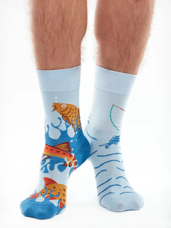 Fishery Mismatched Socks- Fun Fishing Design