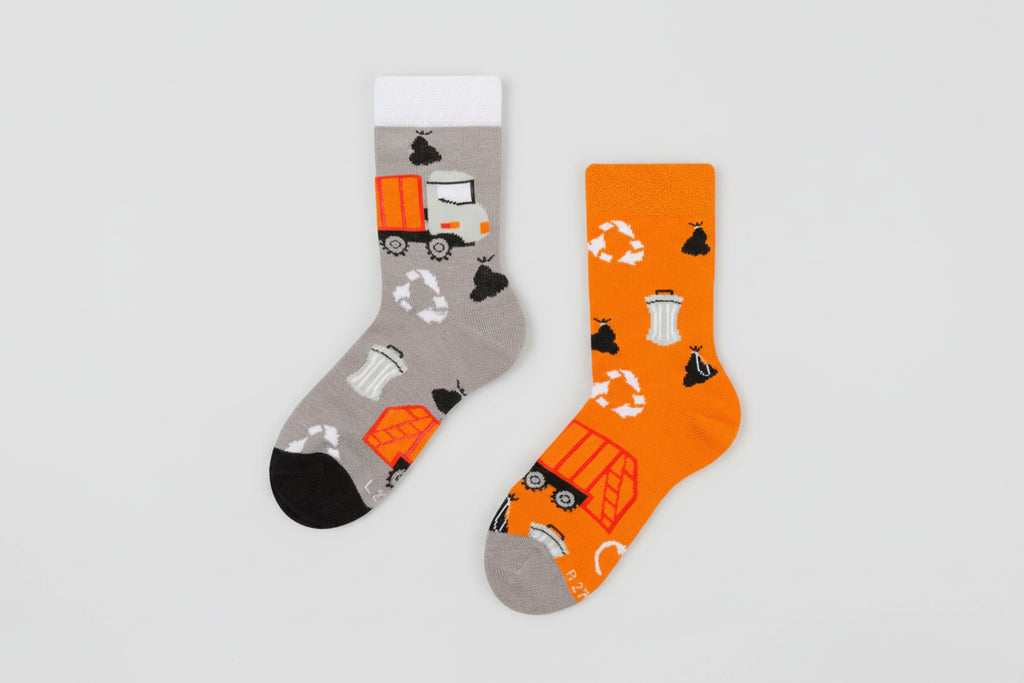 Kids Garbage Truck Socks