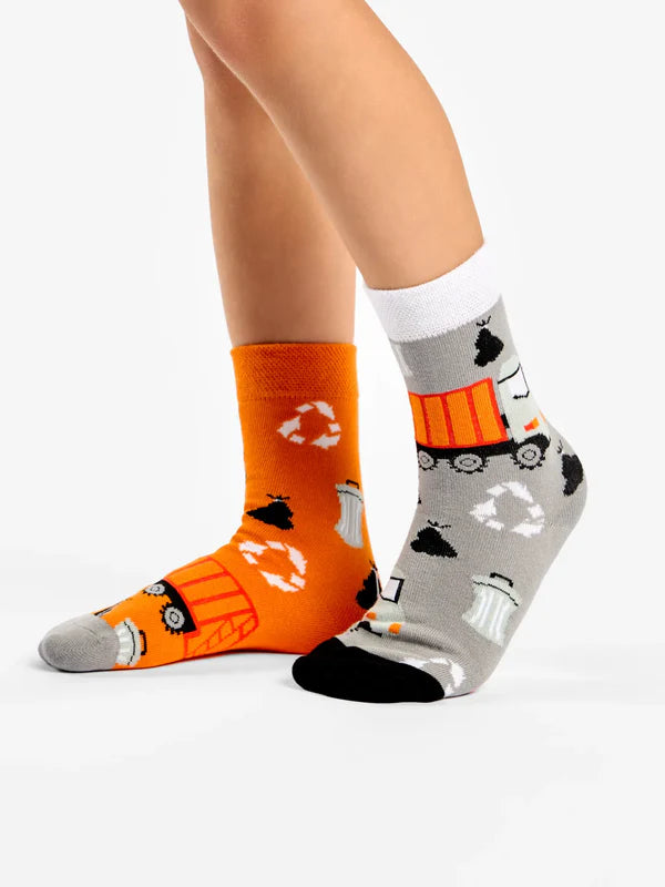 Kids Garbage Truck Socks