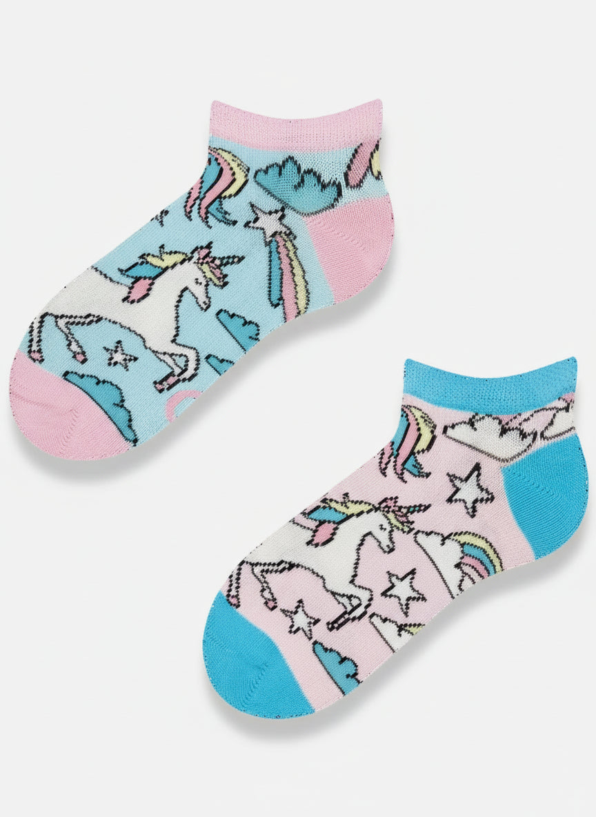 Rainbow Unicorn Kids Ankle Socks