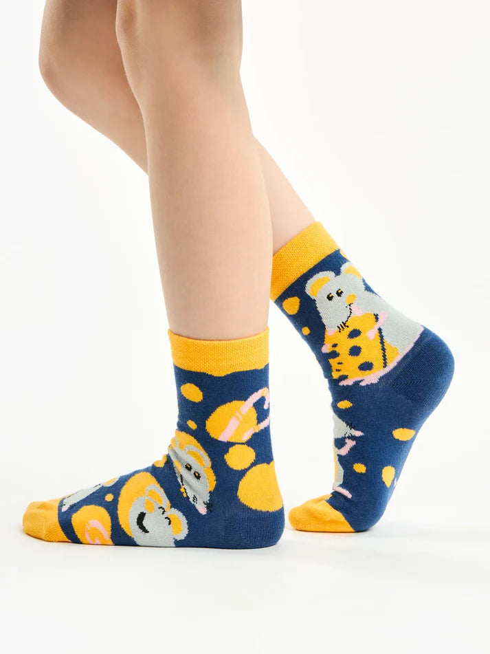 Mouse & Cheese Kids Socks