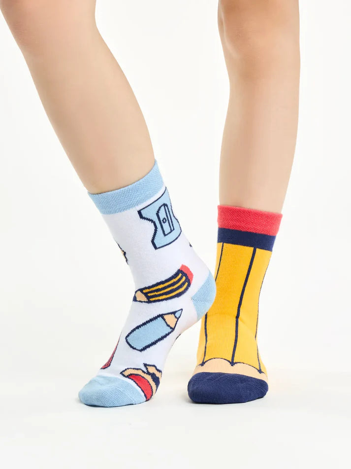Pencil Kids Socks