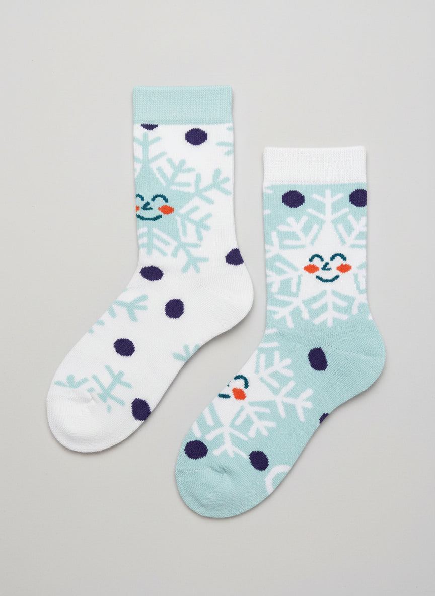 Happy Snowflakes Kids Warm Socks
