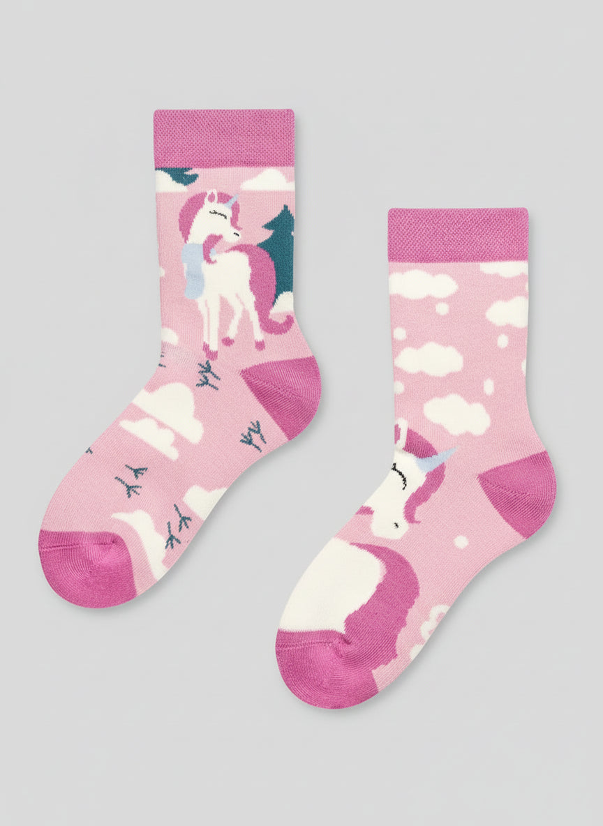 Unicorn With Scarf Kids Warm Socks