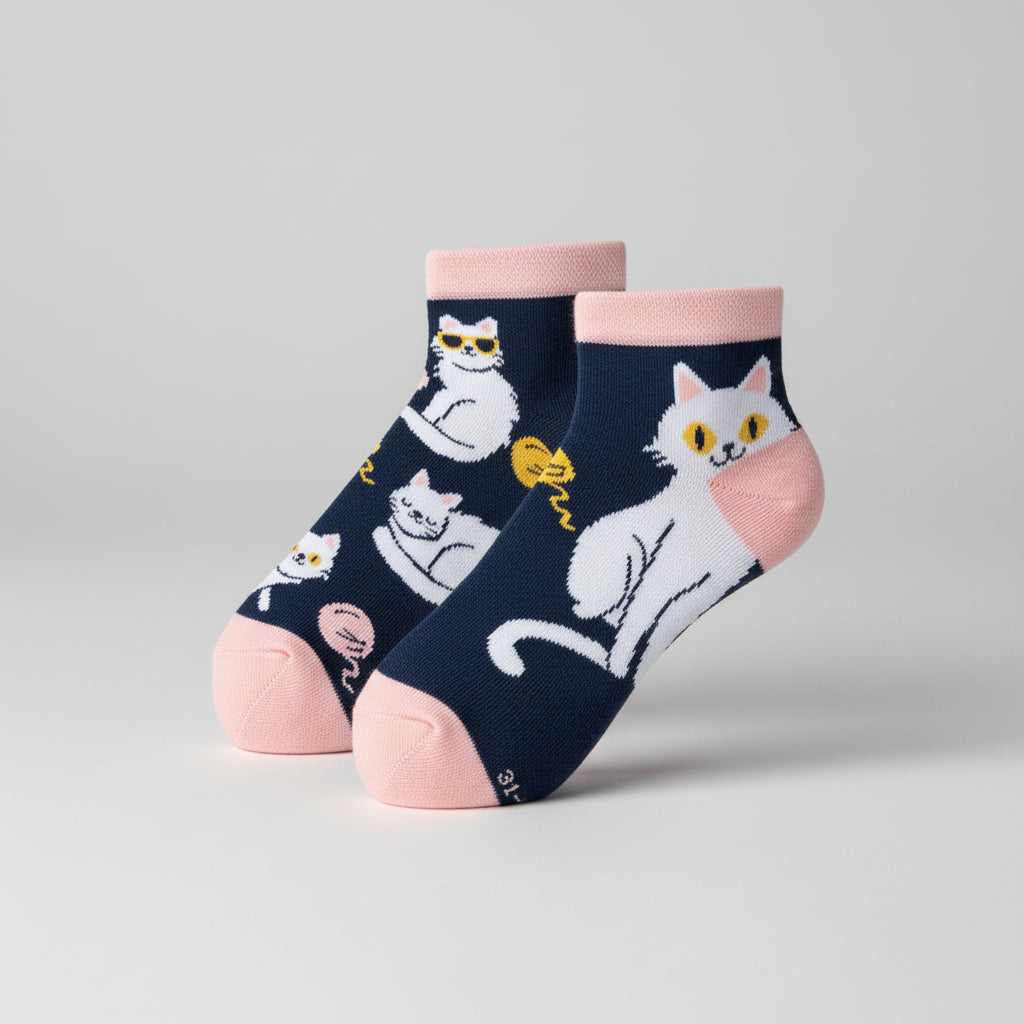 Playful Kitty Kids Ankle Socks